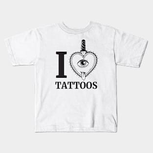 I Love Tattoos Kids T-Shirt